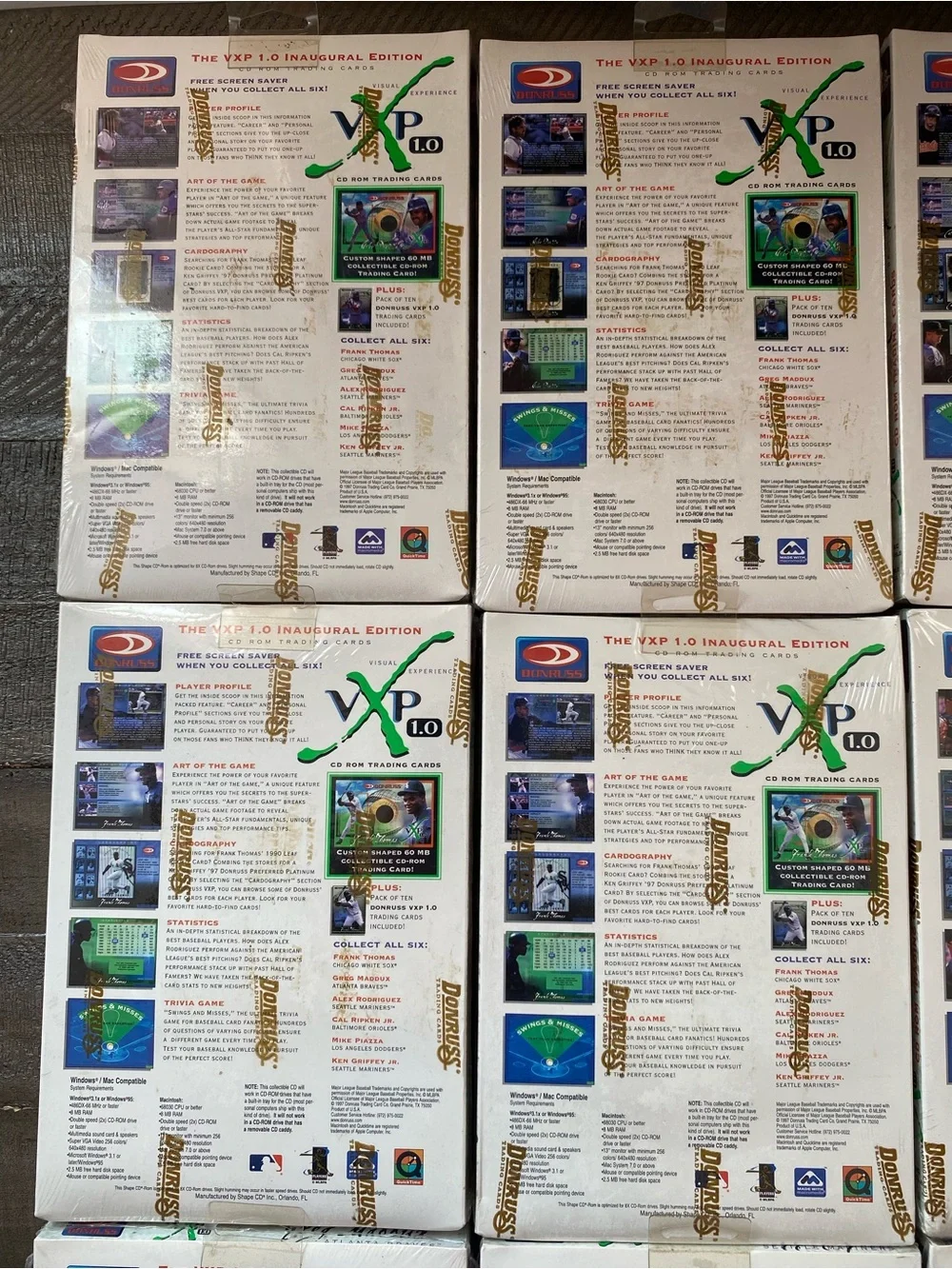 NEW Vintage Baseball 1997 Donruss VXP 1.0 CD Rom & Pack 10 Cards Collection NOS